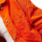 Button Up Long Sleeve Denim Jacket Orange - DAVERRI FASHIONS