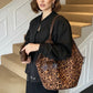 Leopard Print Large Tote Bag - DAVERRI FASHIONS