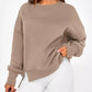 Daverri Fashions Casual Loose Side Slit Sweatshirt - DAVERRI FASHIONS