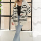 ADORA Horizontal Stripes Hoodie Cardigan - DAVERRI FASHIONS