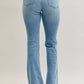 Judy Blue Full Size Mid Rise Bootcut Jeans with Contrast Wash & Front Patch Pockets Plus Size - DAVERRI FASHIONS