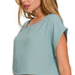 Zenana Heavy Woven Span Crop Tee & Skirt Set Outfit Sets