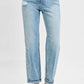 RISEN Full Size High Rise Ankle Boyfriend Distressed Jeans Plus Size
