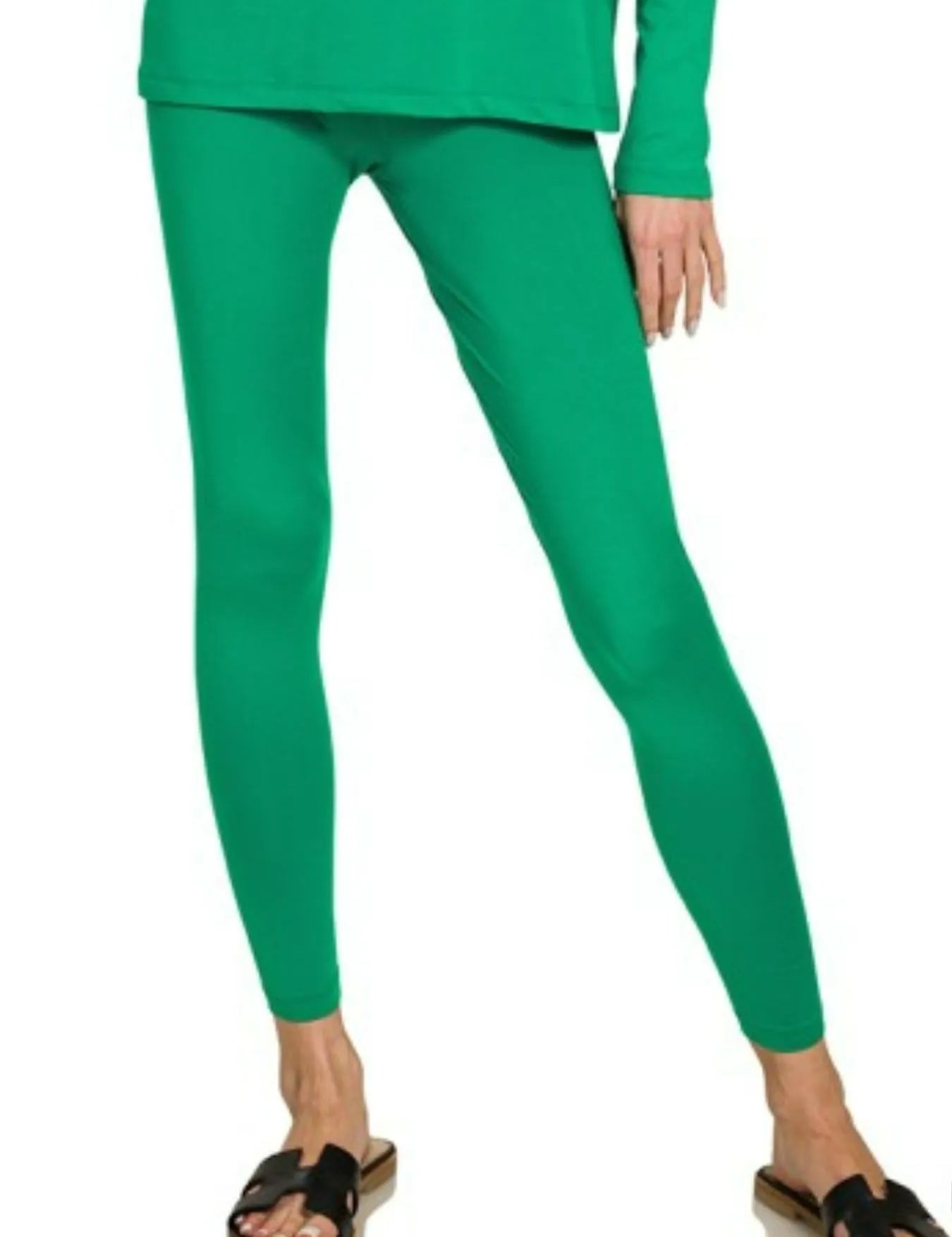 Zenana Microfiber Round Neck Top and Leggings Set | Loungewear Sets Daverri Fashions
