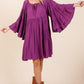 Mittoshop Frill Tie Neck Bell Sleeve Dress - DAVERRI FASHIONS