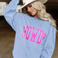 Full Size Howdy Round Neck Oversized Sweatshirt Plus Size - DAVERRI FASHIONS