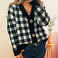 Plaid Button-Down Cardigan - DAVERRI FASHIONS