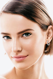 Moissanite Crisscross Hoop Earrings | Earrings Daverri Fashions