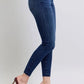 Judy Blue Full Size Mid Rise Skinny Jeans with Raw Hem Plus Size