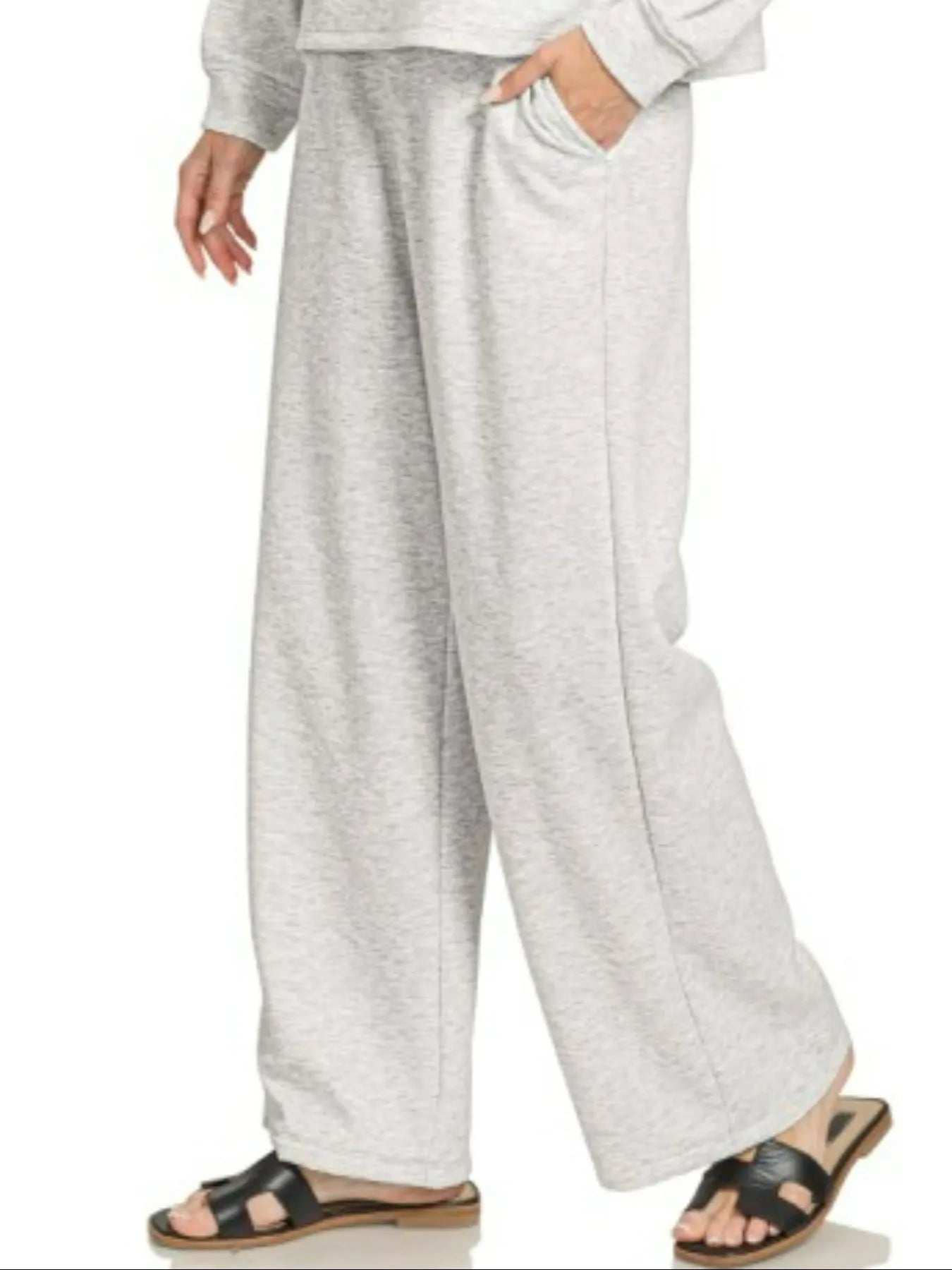 Zenana Scuba Crewneck Sweatshirt and Pants Set