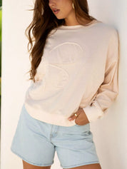 Flower Patch Drop Shoulder Sweatshirt | Tops Daverri Fashions