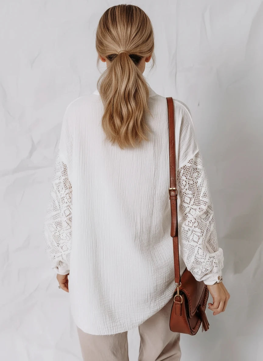 Brown leather crossbody bag with tassel detail for women