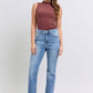 Judy Blue Full Size Raw Hem High Rise Bootcut Jeans Jeans
