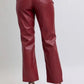 Judy Blue High Waist Tummy Control Faux Leather Straight Pants Plus Size - DAVERRI FASHIONS