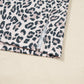 Women’s leopard print contrast V-neck long sleeve top in soft pink and black fabric
