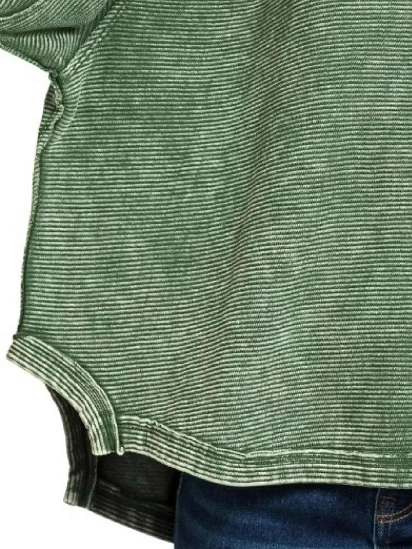 Zenana Acid Washed Exposed-Seam Sweatshirt - DAVERRI FASHIONS