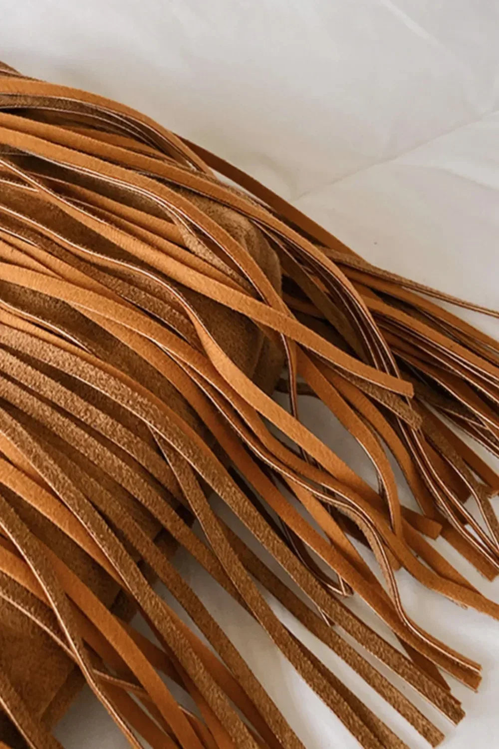 Suede Fringe Adjustable Strap Shoulder Bag - DAVERRI FASHIONS