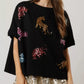 Sequin Tiger Round Neck T-Shirt - DAVERRI FASHIONS