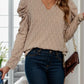 V-Neck Puff Sleeve Top - DAVERRI FASHIONS