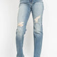 Judy Blue Full Size High Waist Distressed Dad Jean MD Jeans