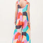 And The Why Tied Shoulder Straps Wide-Leg Geo Print Jumpsuit Jumpsuits