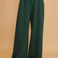 Umgee Elastic Drawstring Waistband Wide Leg Pants - DAVERRI FASHIONS