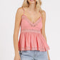 Mittoshop Crisscross Back Lace Detail V-Neck Cami