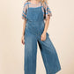 Mittoshop Denim Tie Back Sleeveless Wide Leg Overalls - DAVERRI FASHIONS
