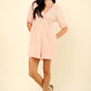 VERY J Lace Detail Puff Sleeve Romper with Pockets Rompers
