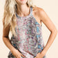 BiBi Snakeskin Print Low Gauge Hacci Knit Halter