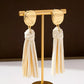 18K Gold-Plated Tassel Earrings - DAVERRI FASHIONS