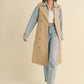 MABLE Layered Look Trench Coat With Denim Jacket