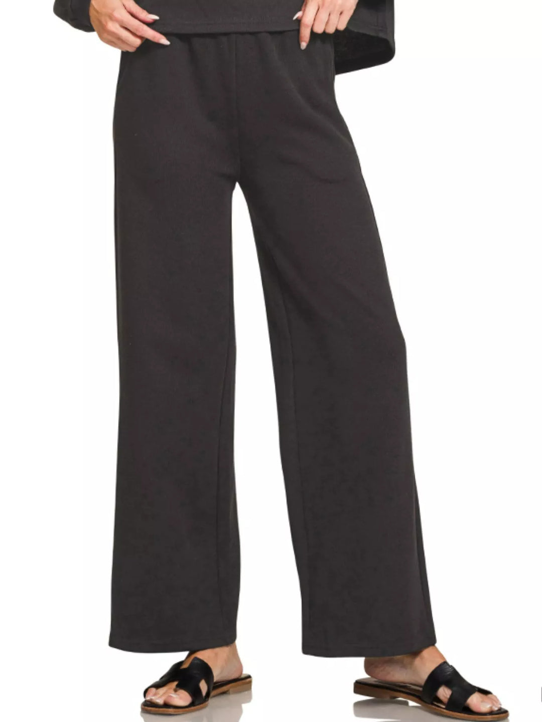 Zenana French Rib Pullover and Pants Set | Loungewear Sets Daverri Fashions