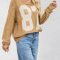 Number 87 Oversized Cable Knit Sweater - DAVERRI FASHIONS
