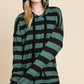 BOMBOM Drawstring Striped Dropped Shoulder Hoodie - DAVERRI FASHIONS