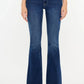 Kancan Cat's Whiskers Raw Hem Flare Jeans - DAVERRI FASHIONS