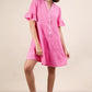 VERY J Plus Size Mineral Washed Woven Mini Dress Mini Dresses