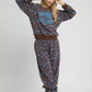 Umgee Scenic Print Casual Sweatpants Chocolate - DAVERRI FASHIONS