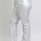 Judy Blue Full Size High Waist Silver Faux Leather Pants Plus Size Pants