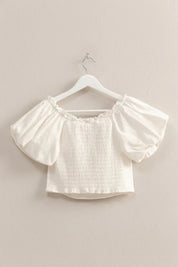 HYFVE Puff Sleeve Sweetheart Neck Top | Tops Daverri Fashions