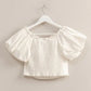 HYFVE Puff Sleeve Sweetheart Neck Top