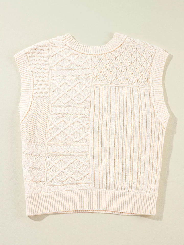 Cable Knit Dolman Sweater Vest | Sweater Vests Daverri Fashions