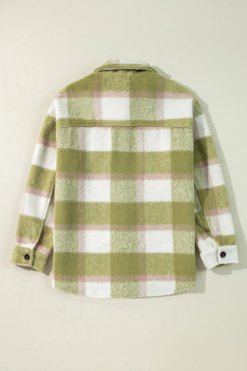 Pocketed Plaid Collared Neck Shacket | Shackets Daverri Fashions