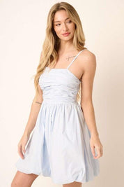 Mittoshop Ruched Detail Bubble Hem Mini Dress | Mini Dresses Daverri Fashions