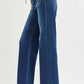 RISEN Full Size High Rise Wide Leg Jeans with Front Tie Detail Plus Size - DAVERRI FASHIONS