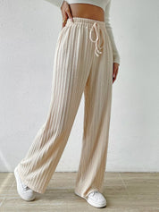 Drawstring Wide Leg Pants | Lounge Pants Daverri Fashions