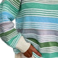 Rainbow Striped Drop Shoulder Oversized Sweater - DAVERRI FASHIONS