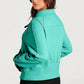 Daverri Fashions Half Zip Long Sleeve Sweatshirt - DAVERRI FASHIONS