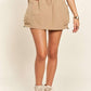 ADORA Drawstring Skort with Pockets Tan Skorts