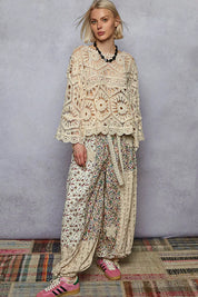 POL Round Neck Weave Knit Pattern Cropped Cover Up | Cover-Ups Daverri Fashions